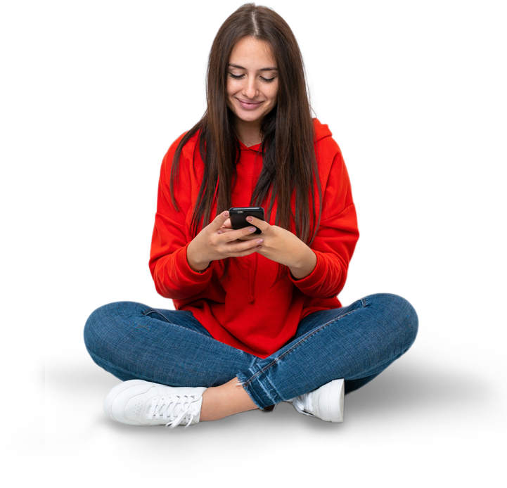 Woman with phone